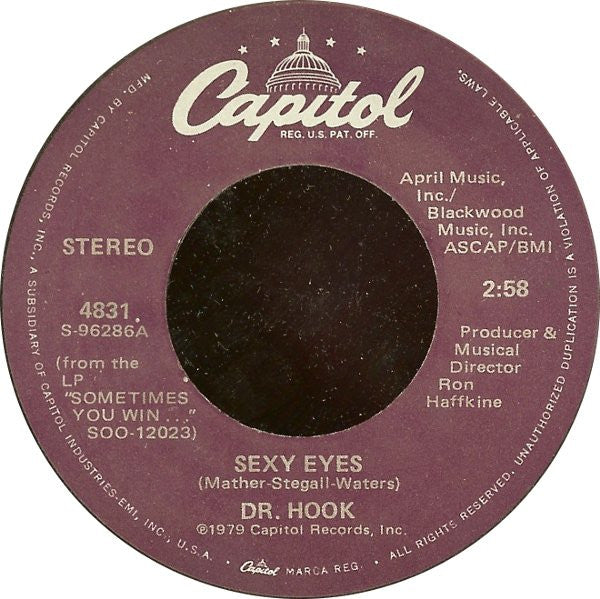 Dr. Hook : Sexy Eyes (7", Win)
