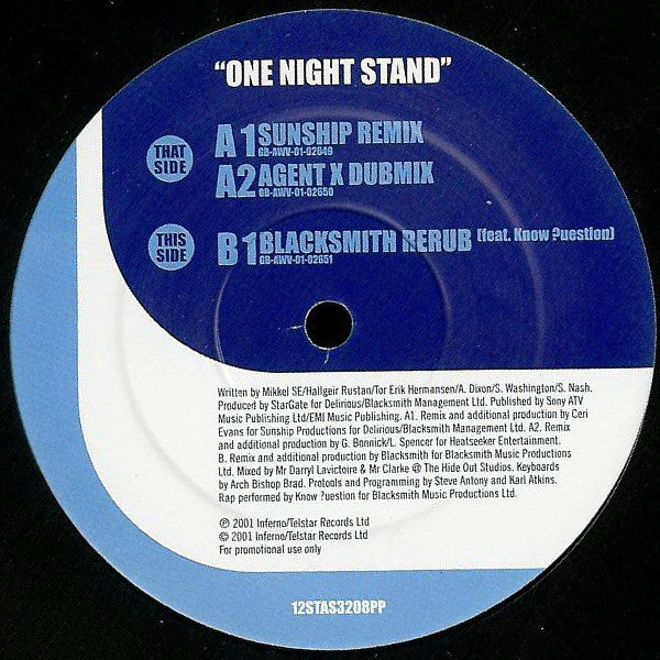 Mis-Teeq : One Night Stand (12", Promo)