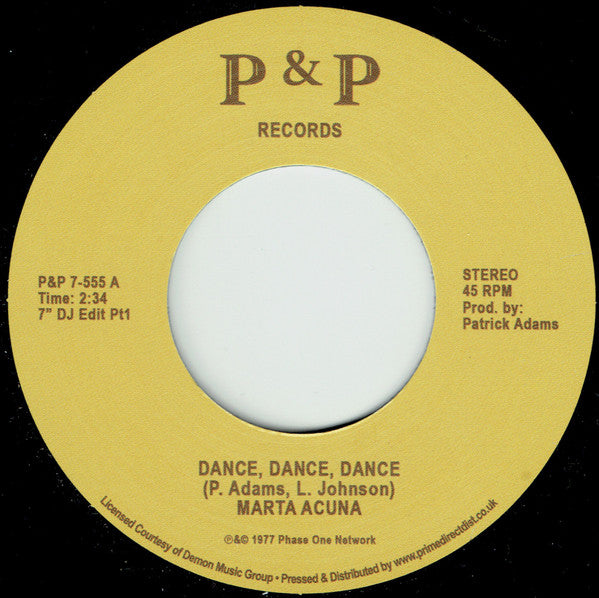 Marta Acuna : Dance, Dance, Dance (7", RSD, Single, RE)