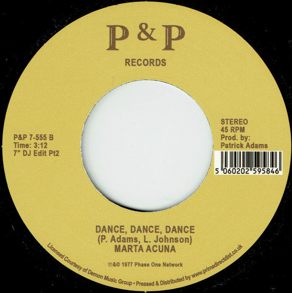 Marta Acuna : Dance, Dance, Dance (7", RSD, Single, RE)