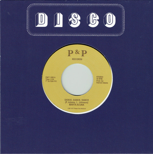 Marta Acuna : Dance, Dance, Dance (7", RSD, Single, RE)