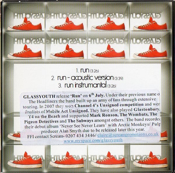 Glassyouth : Run (CD, Single, Promo)