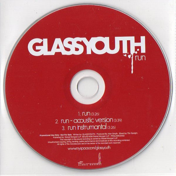 Glassyouth : Run (CD, Single, Promo)