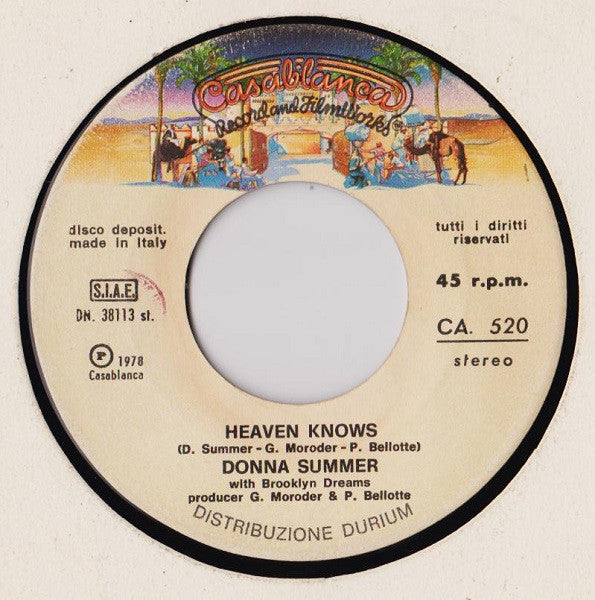 Donna Summer : Heaven Knows / Only One Man (7", Ltd)