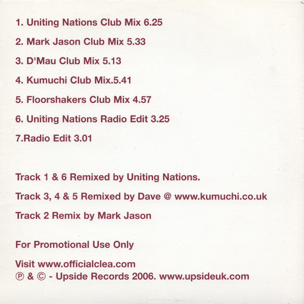 Clea : Lucky Like That (CD, Single, Promo)