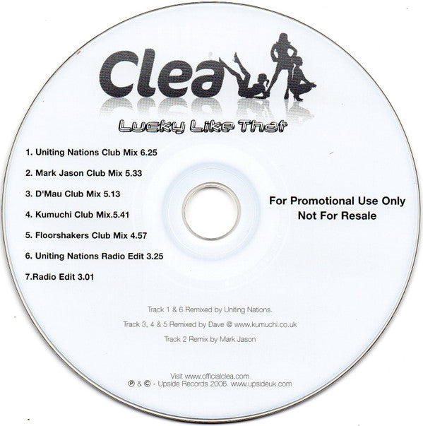 Clea : Lucky Like That (CD, Single, Promo)