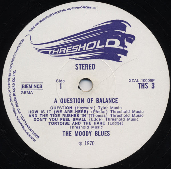 The Moody Blues : A Question Of Balance (LP, Album, Env)