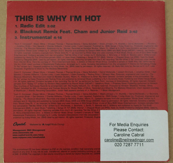 Mims : This Is Why I'm Hot (CD, Single, Promo)
