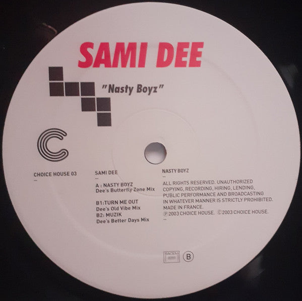 Sami Dee : Nasty Boyz (12")
