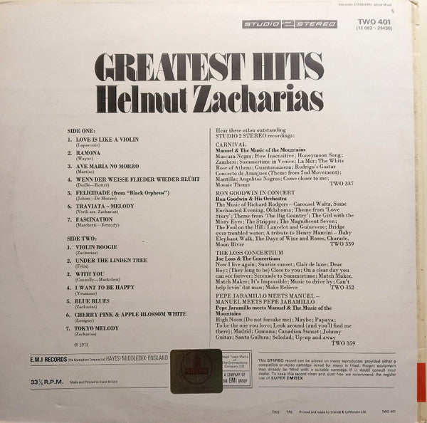 Helmut Zacharias : Greatest Hits (LP, Comp)