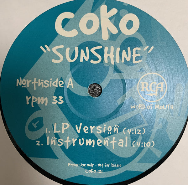Coko : Sunshine (12", Promo)