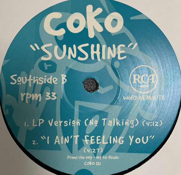 Coko : Sunshine (12", Promo)