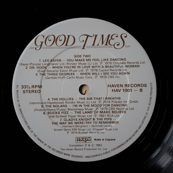 Various : Good Times (LP, Comp)