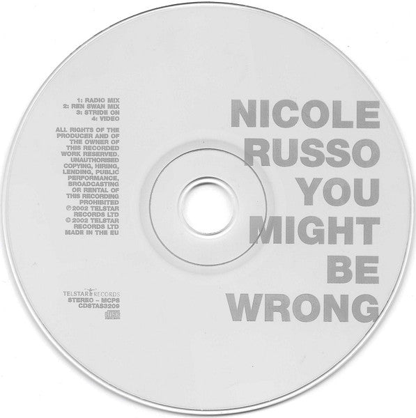 Nicole Russo : You Might Be Wrong (CD, Single, Enh)