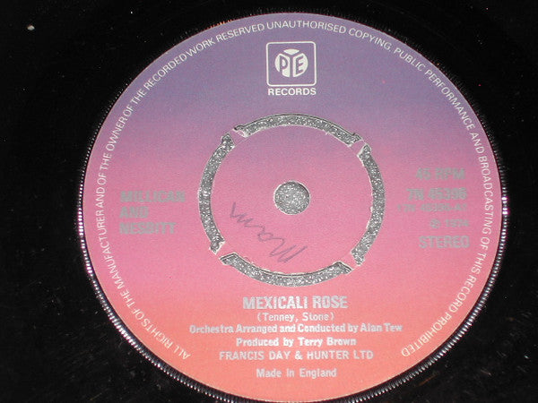 Millican & Nesbitt : Mexicali Rose (7", Single)