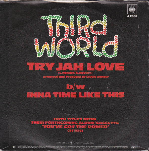 Third World : Try Jah Love (7", Single)