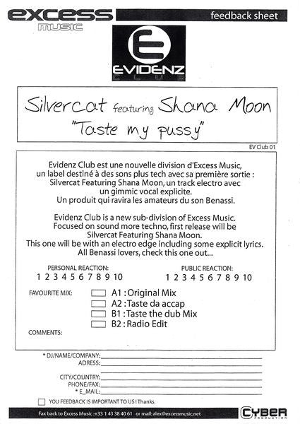 Silvercat Featuring Shana Moon : Taste My Pussy (12", W/Lbl)