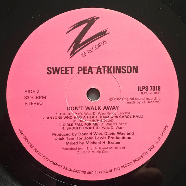 Sweet Pea Atkinson : Don't Walk Away (LP, Album)