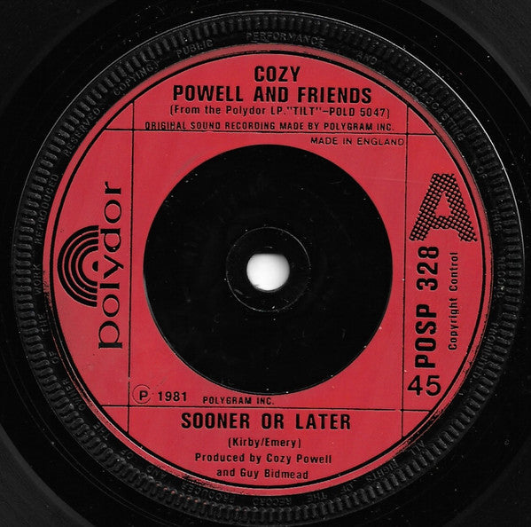 Cozy Powell : Sooner Or Later (7", Single)