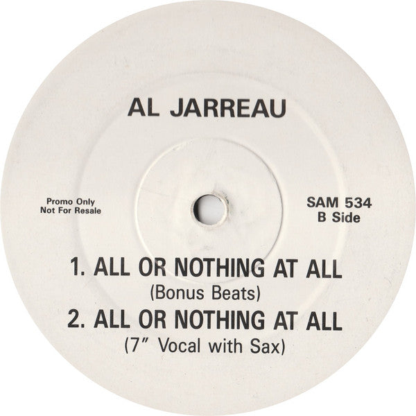 Al Jarreau : All Or Nothing At All (12", Promo)