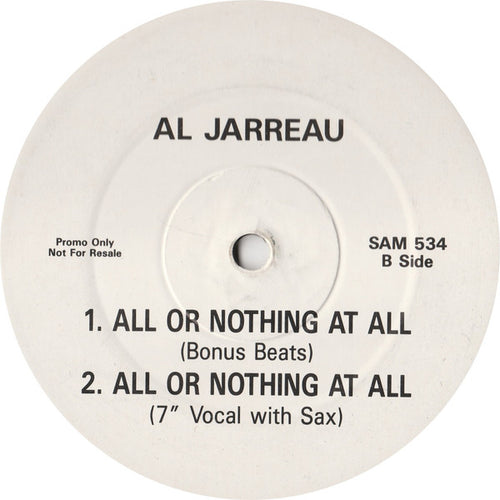 Al Jarreau : All Or Nothing At All (12", Promo)
