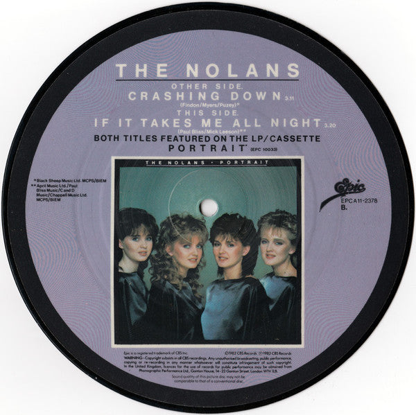 The Nolans : Crashing Down (7", Pic)