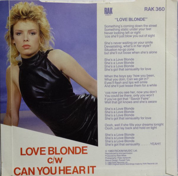 Kim Wilde : Love Blonde (7", Single, Kno)