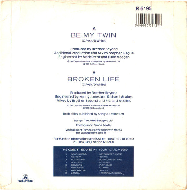 Brother Beyond : Be My Twin (New Mix) (7", Single, Son)