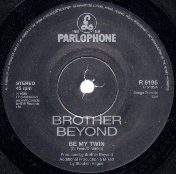 Brother Beyond : Be My Twin (New Mix) (7", Single, Son)