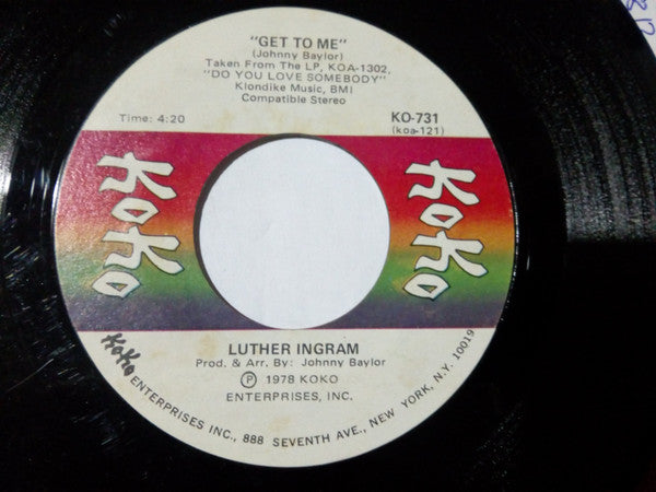 Luther Ingram : Get To Me / Trying To Find My Love (7", Single, Styrene, She)