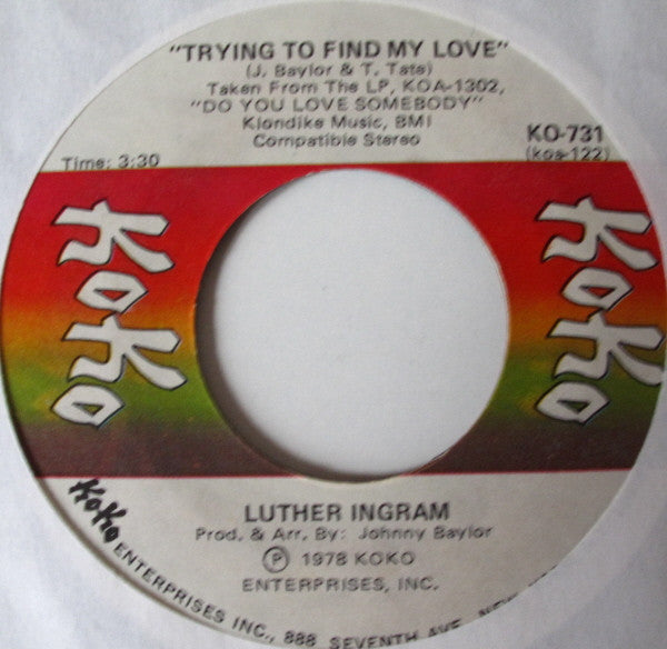 Luther Ingram : Get To Me / Trying To Find My Love (7", Single, Styrene, She)