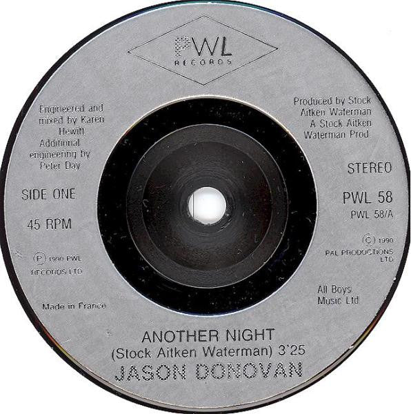 Jason Donovan : Another Night (7", Single, Sil)
