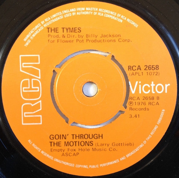The Tymes : Only Your Love (7")