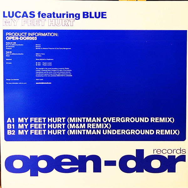 Lucas (2) Featuring Blue James : My Feet Hurt (12")