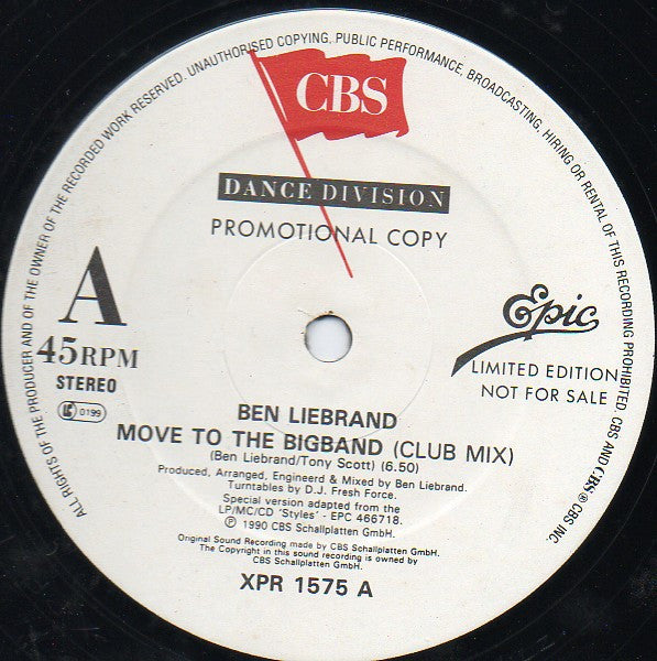 Ben Liebrand : Move To The Bigband (12", Ltd, Promo)