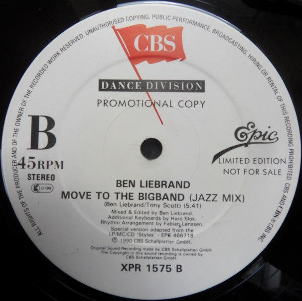Ben Liebrand : Move To The Bigband (12", Ltd, Promo)