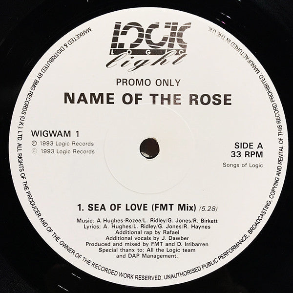 Name Of The Rose : Sea Of Love (12", Promo)
