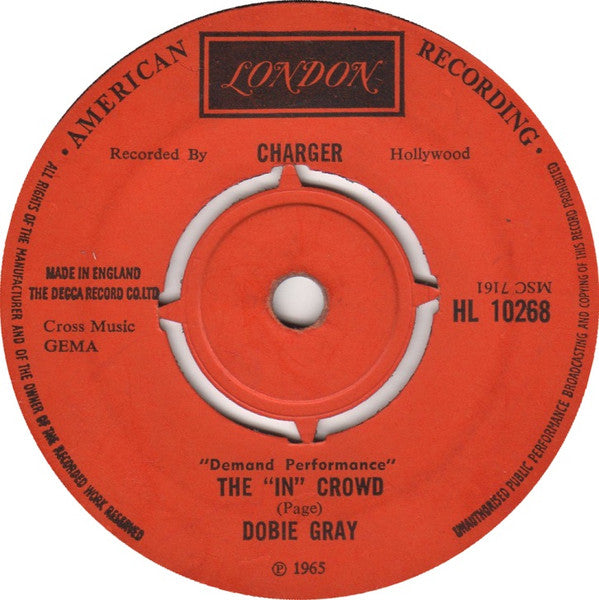 Dobie Gray : The "In" Crowd (7", Single, RE, Ora)