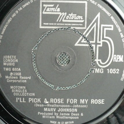 Jimmy Ruffin / Marv Johnson : What Becomes Of The Brokenhearted / I'll Pick A Rose For My Rose (7", Single)