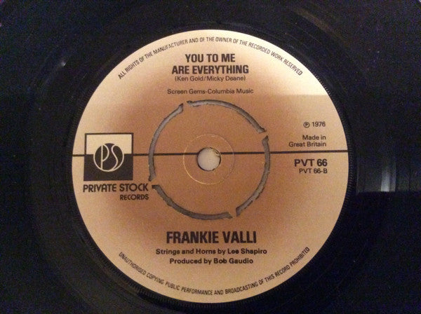 Frankie Valli : We're All Alone (7")