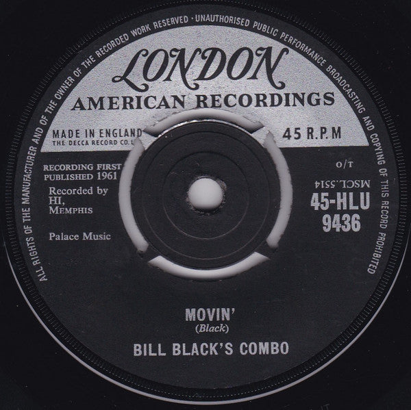 Bill Black's Combo : Movin' / Honkey Train (7")