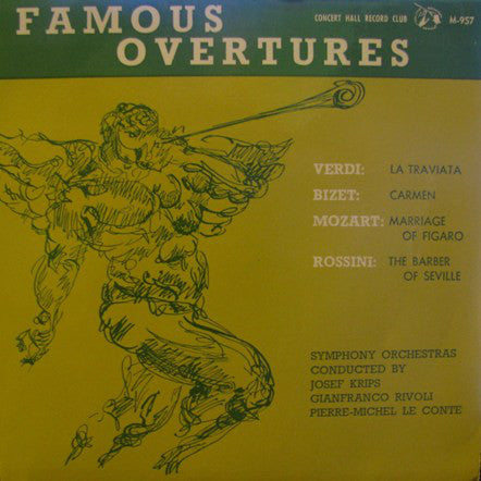 Georges Bizet / Wolfgang Amadeus Mozart / Giuseppe Verdi / Gioacchino Rossini : Famous Overtures (7")