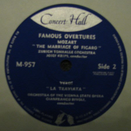 Georges Bizet / Wolfgang Amadeus Mozart / Giuseppe Verdi / Gioacchino Rossini : Famous Overtures (7")