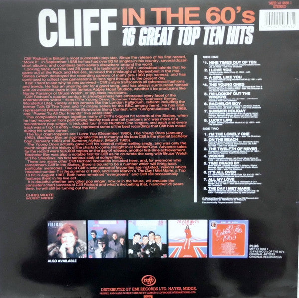 Cliff Richard : In The 60's - 16 Great Top Ten Hits (LP, Comp)