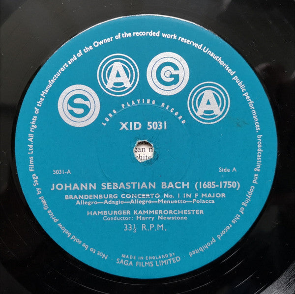 Johann Sebastian Bach By Hamburger Kammerorchester : Brandenburg Concertos, Volume One (LP)