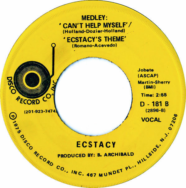 Ecstacy (3) : Living In Ecstacy / Ecstacy's Theme (7")