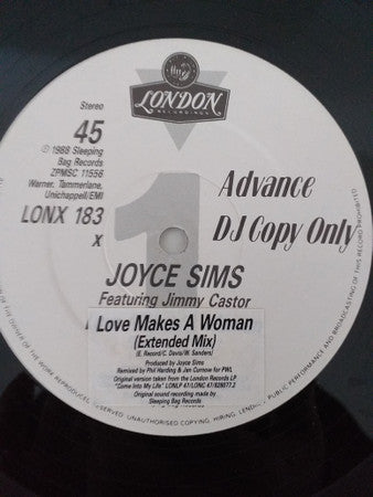 Joyce Sims : Love Makes A Woman (12", Promo)