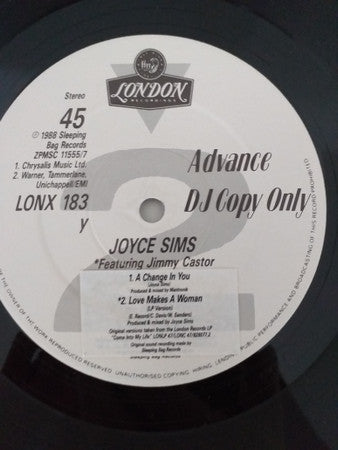Joyce Sims : Love Makes A Woman (12", Promo)