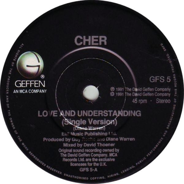 Cher : Love And Understanding (7", Single, Pap)