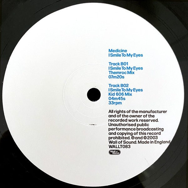 Medicine (2) : I Smile To My Eyes (12")